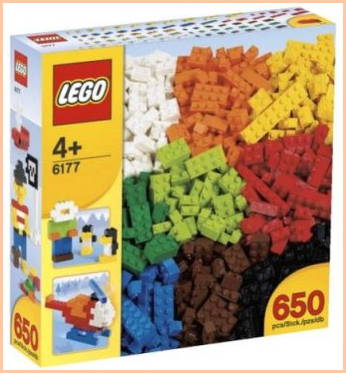 the lego box of 600 pcs, no 6177